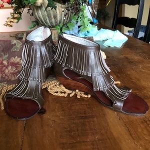 Marino Triple Fringe Wedge Sandal